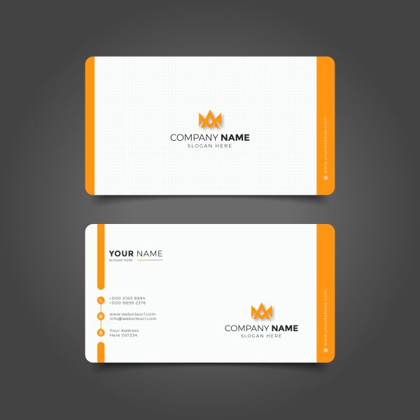 Professional Business Yellow & White Business Card