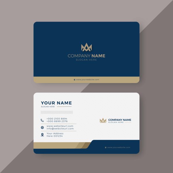 Professional Elegant Gold Foil and white Business Card