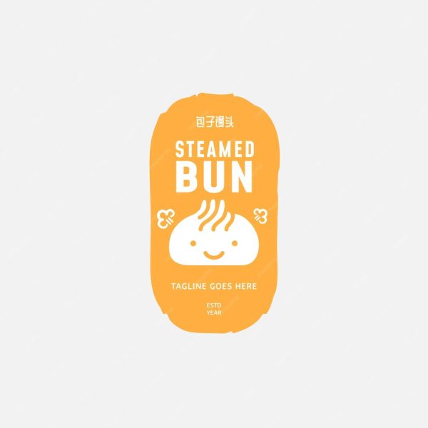 Steamed Buns Logo Design Vector