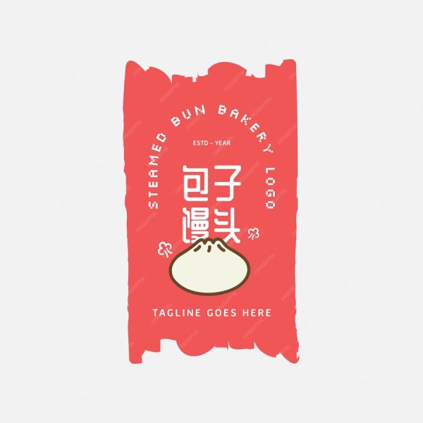 Steamed Buns Logo Design Vector